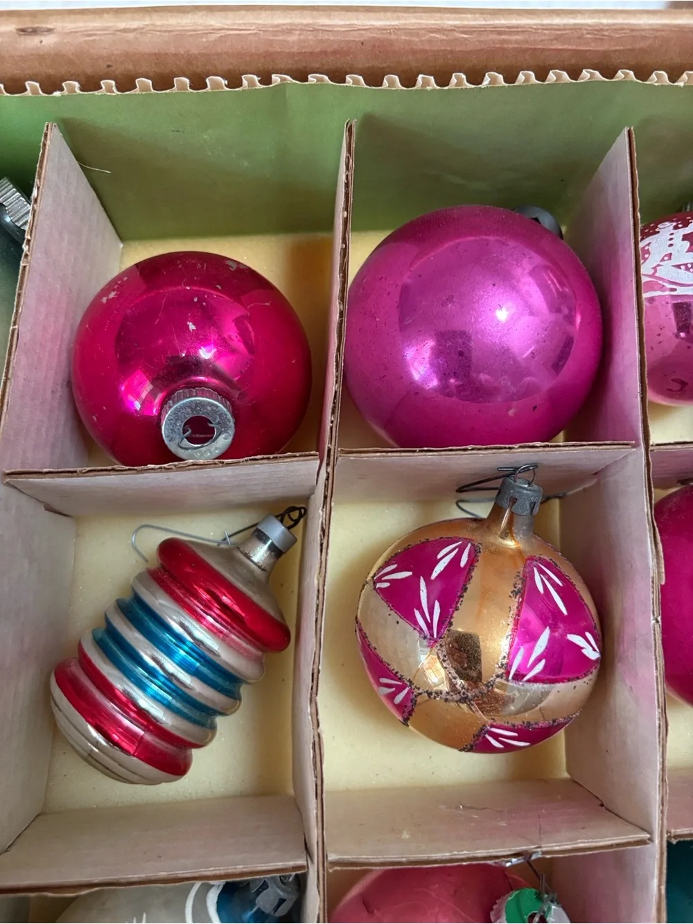 16 Vintage Holiday Glass Ornaments